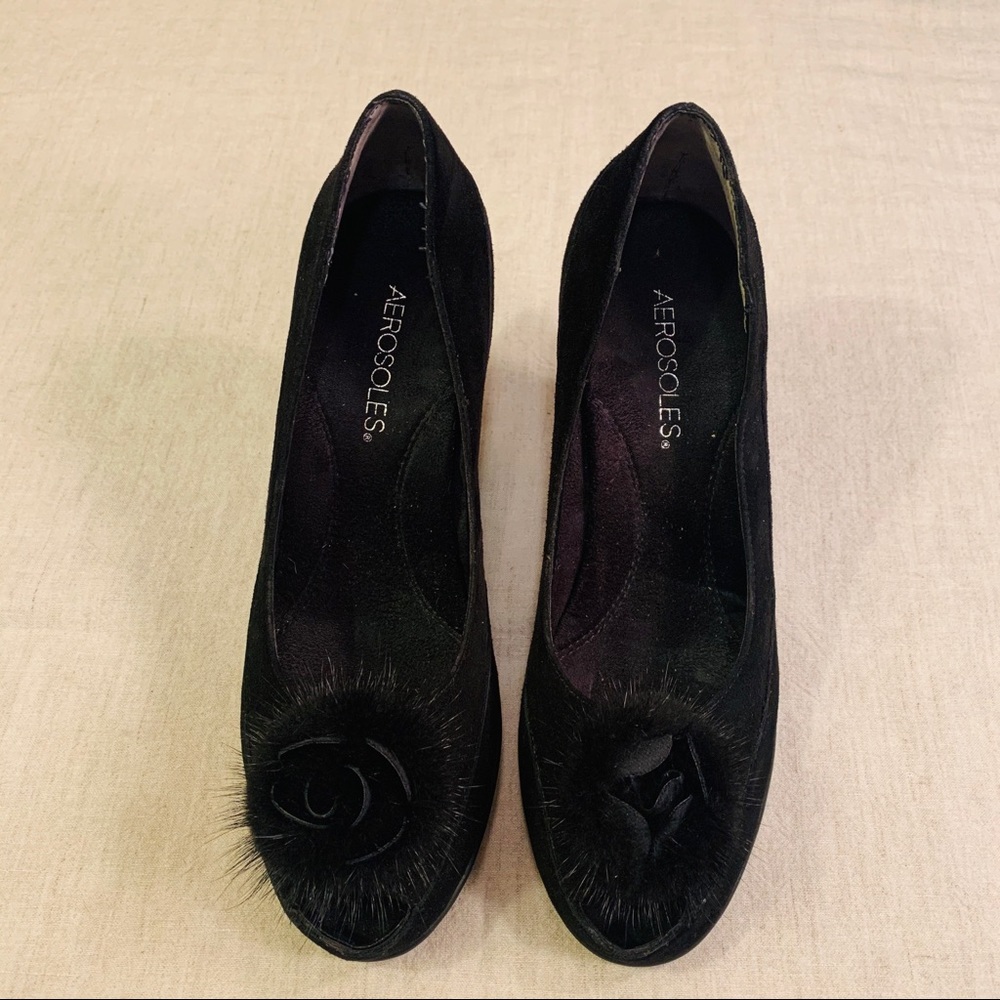 Aerosoles Black Velvet Heels